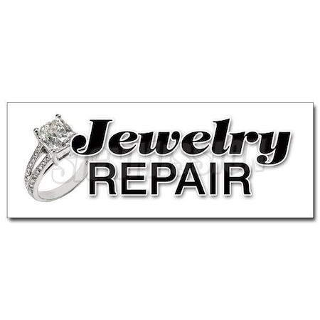 Signmission JEWELRY REPAIR DECAL sticker watch gold diamonds battery appraisals, D-24 Jewelry Repair D-24 Jewelry Repair